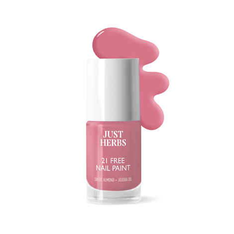 Buy Just Herbs Nail Polish 21 Chemical Free Formula, Quick Dry, Glossy, Rose Rush -6 ml - Purplle