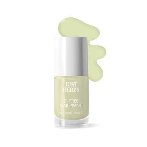 Buy Just Herbs Nail Polish 21 Chemical Free Formula, Quick Dry, Glossy, Sage Green-6 ml - Purplle