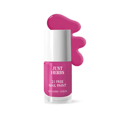 Buy Just Herbs Nail Polish 21 Chemical Free Formula, Quick Dry, Glossy, Blackcurrent Bliss -6 ml - Purplle
