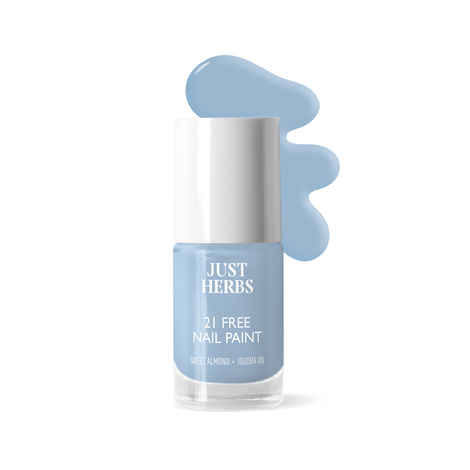 Buy Just Herbs Nail Polish 21 Chemical Free Formula, Quick Dry, Glossy, Icy Blu - 6 ml - Purplle