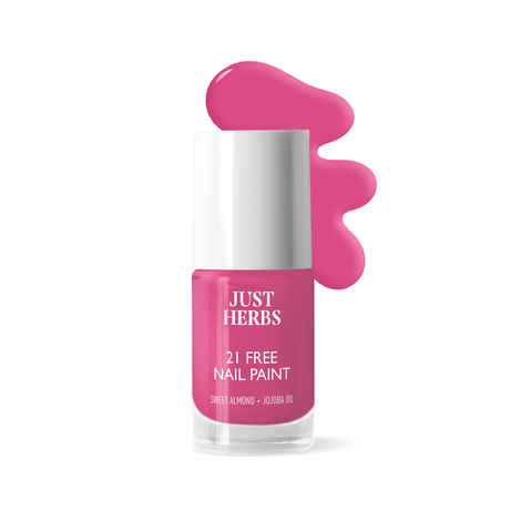 Buy Just Herbs Nail Polish 21 Chemical Free Formulal, Quick Dry, Glossy, Fuschia Feast -6 ml - Purplle