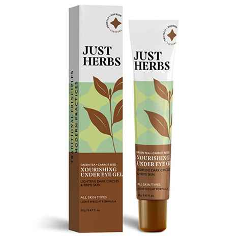 Buy Just Herbs Nourishing Under Eye Gel Cream for Dark Circles with Cucumber & Green Tea - 20 gm - Purplle