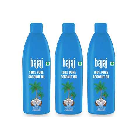 Buy Bajaj Coconut Oil 600ml - Pack of 3 - Purplle