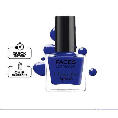 FACES CANADA Ultime Pro Splash Nail Enamel - Ocean 150 (8 ml) | Quick Drying | Glossy Finish | Long Lasting | No Chip Formula | High Shine Nail Polish For Women | No Harmful Chemicals