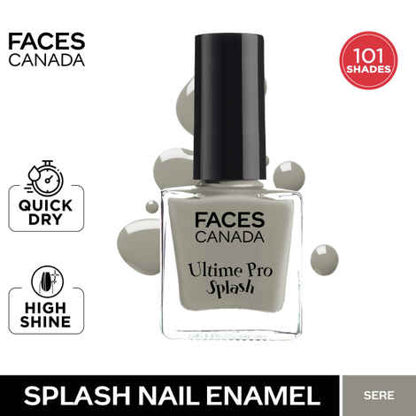 FACES CANADA Ultime Pro Splash Nail Enamel - Sere 44 (8 ml) | Quick Drying | Glossy Finish | Long Lasting | No Chip Formula | High Shine Nail Polish For Women | No Harmful Chemicals