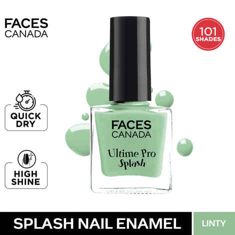 FACES CANADA Ultime Pro Splash Nail Enamel - Linty 45 (8 ml) | Quick Drying | Glossy Finish | Long Lasting | No Chip Formula | High Shine Nail Polish For Women | No Harmful Chemicals
