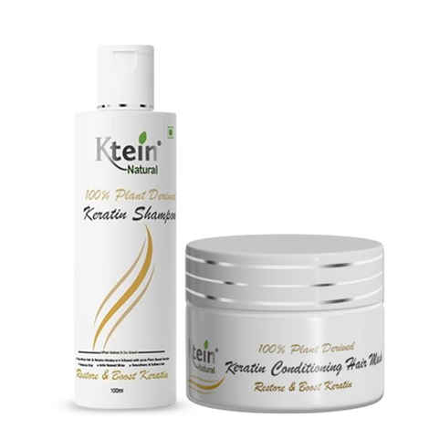 Buy Ktein Cosmetics Natural 100% Plant Derived Keratin Shampoo and Conditioning Hair Mask (100 ml) - Purplle