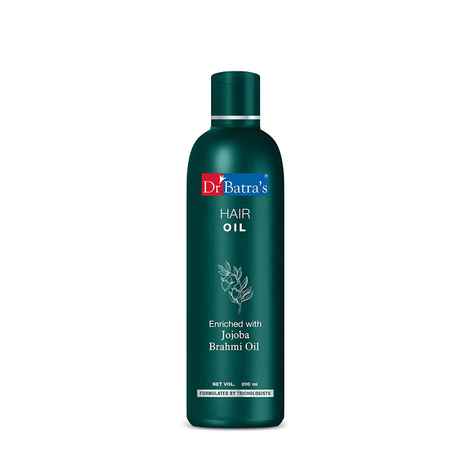 Buy Dr.Batra`s Hair Oil. Non-Sticky Formula. Nourishes Scalp. Supports Hair Growth. Contains Jojoba, Brahmi extracts. Suitable for men and women. 200 ml - Purplle