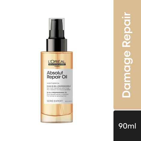 Buy L'Oreal Professionnel Absolut Repair Oil 10-in-1 | Multi-benefit Leave-In treatment | With Wheat Germ Oil for normal to sensitized hairA  (90 ML) - Purplle