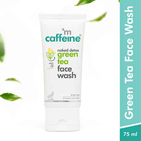 Buy mCaffeine Vitamin C Green Tea Face Wash with Hyaluronic Acid - Dirt Removal Soap Free Face Cleanser (75 ml) - Purplle