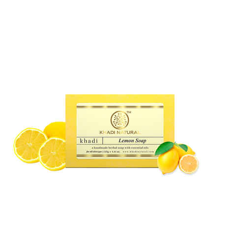 Buy Khadi Natural Lemon Handmade Soap - (125gm) - Purplle