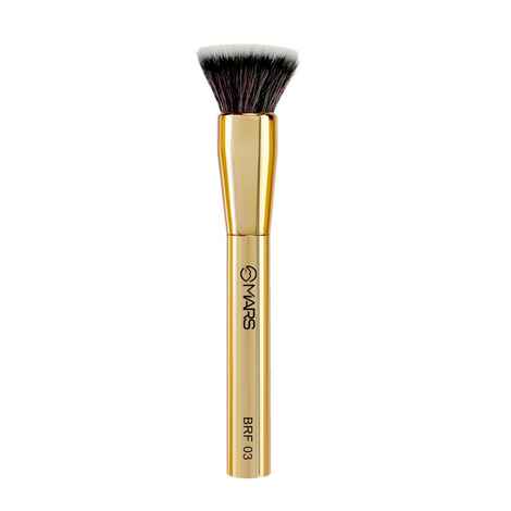 MARS Artist's Arsenal Professional Foundation Flat make up Brush | Feather Soft Touch | Precise Synthetic Bristle | Luxe Packaging flat straight makeup brush (Golden), 1 Pc