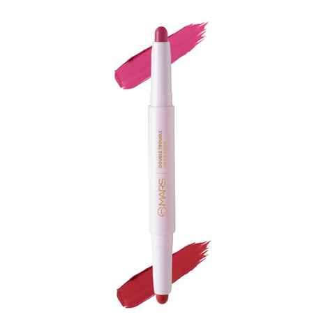 Buy MARS Double Trouble 2-in-1 Retractable Lip Crayon | Long Lasting | Matte finish | Smudge proof & Kiss Proof Lipstick for Women (4 gm) (10-Fiery-Fuschia) - Purplle