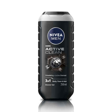 Buy NIVEA MEN Shower Gel Active Clean Body Wash Men 250 ml - Purplle