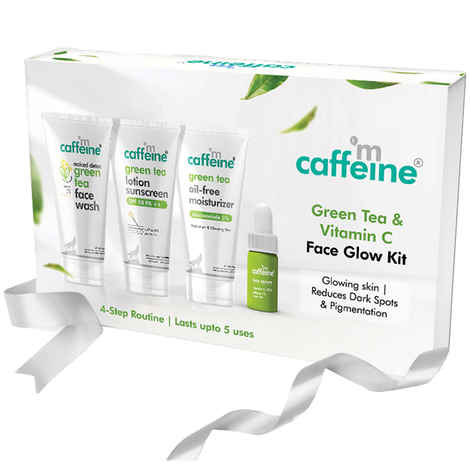 Buy mCaffeine miniature Green Tea & Vitamin C Glow Kit ,31 gm - Purplle