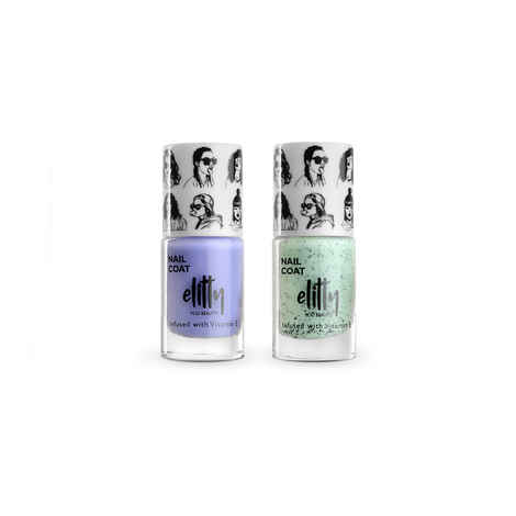 Buy Elitty Nail Polish Combo -Dripping (Mint Cookie, Purple) - Purplle