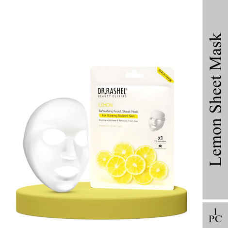 Buy Dr.Rashel Lemon Refreshing Facial Sheet Mask Suitable For All Skin Type 1 Pc - Purplle