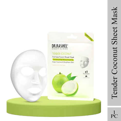 Dr.Rashel Tender Coconut Fairness Facial Sheet Mask Suitable For All Skin Type 1 Pc