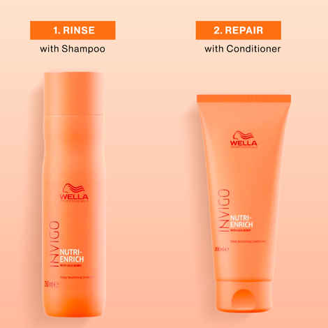Buy Wella Professionals Invigo Nutri Enrich Deep Nourishing Shampoo and Conditioner Combo 200 ml+250 ml - Purplle