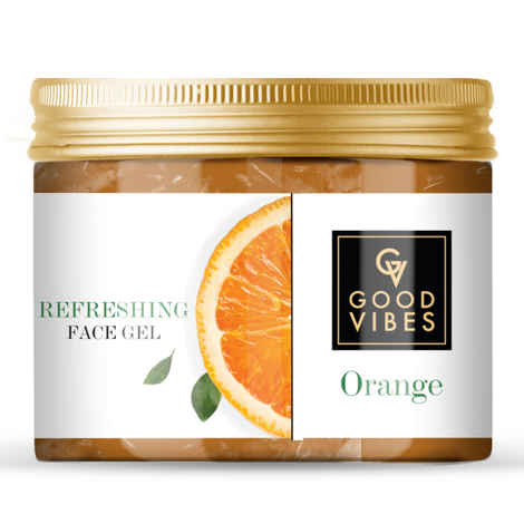 Buy Good Vibes Orange Refreshing Face Gel | Anti-Ageing, Hydrating | With Papaya | No Parabens, No Sulphates, No Mineral Oil, No Animal Testing (300 g) - Purplle