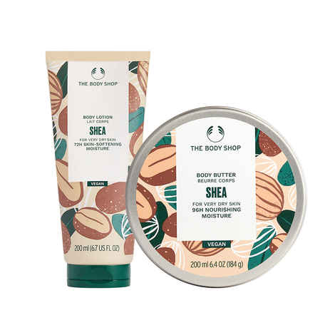 Buy The Body Shop Body Butter and Body Lotion Combo | Shea (200ml x 2) - Purplle
