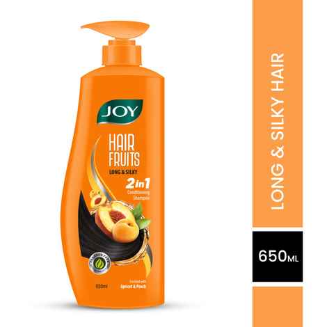 Buy Joy Hair Fruits Long & Silky Conditioning Shampoo Enriched with Apricot & Peach 650 ml - Purplle