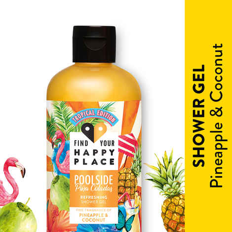 Buy Find Your Happy Place - Poolside Pina Coladas Vitamin C Body Wash, Pineapple & Coconut Sulfate-free 300ml - Purplle