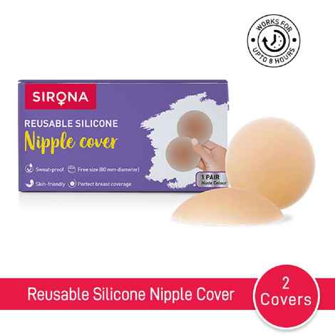 Buy Sirona Reusable Silicon Nipple Covers for Women | Adhesive Silicone Breast Pads 2 Pcs - Purplle