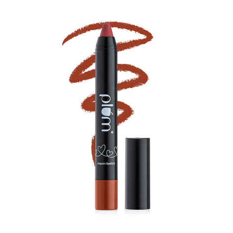 Buy Plum Twist & Go Matte Lipstick | Ceramides + Hyaluronic Acid | Airbrushed Finish | Long Lasting | 100% Vegan & Cruelty-Free | Dear Fiery - 126 (Terracotta Brown) - Purplle