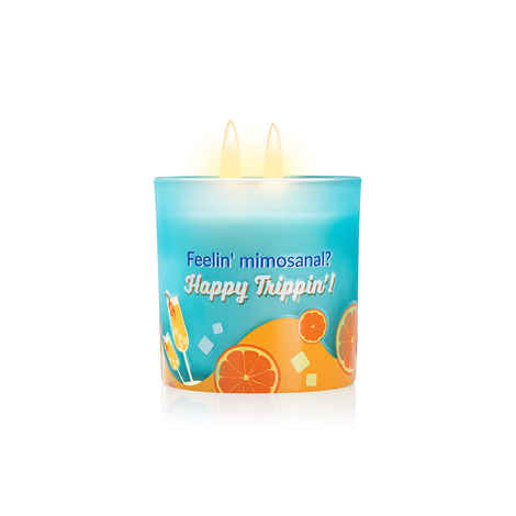 Buy Plum BodyLovina€™ Trippina€™ Mimosas Scented Candle | Long-lasting Fragrance | Evenly Melting Wax 230 gm - Purplle