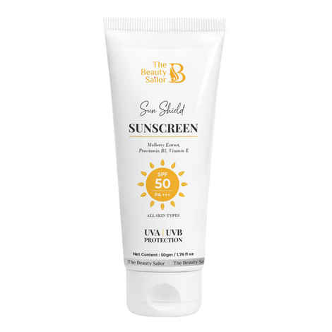 Buy The Beauty Sailor- Sun Shield Sunscreen for men and women| SPF 50| protects against sun damage| for all skin types| 50gm - Purplle