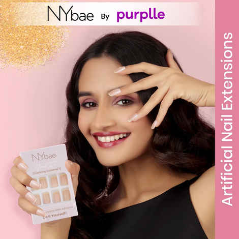 NY Bae Nail It Nail Extensions With Adhesive | Artificial Nails | Gel Nails Set | Easy Application | Nail Art Kit - Charming Caramel 12, 24 Nails
