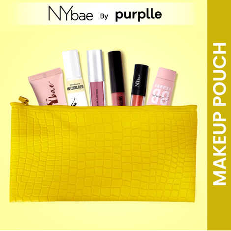NY Bae Travel Around Town Pouch | Travel Friendly | Multi Purpose Bag | Spacious - Sunshine Yellow