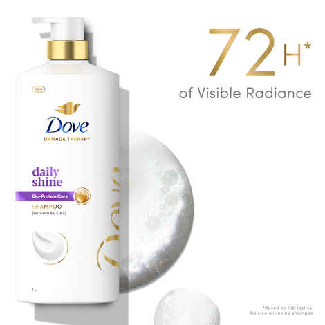 Buy Dove Daily Shine Shampoo 1 ltr - Purplle