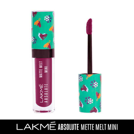Lakme Absolute Matte Melt Mini Liquid Lip Colour, Magenta Rhythm, 2.4 ml