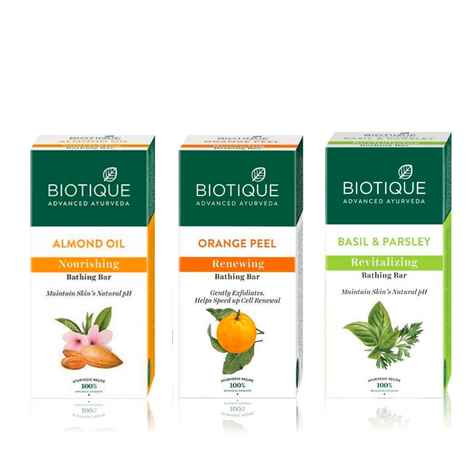 Buy Biotique Bathing Bar Combo - Pack of 3 * 150 g - Purplle