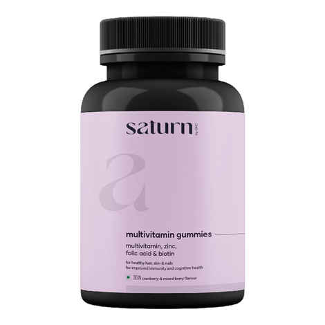 Buy Saturn by GHC Multivitamin Gummies with Biotin, Zinc and Folic Acid for Hair Growth - 30 day pack - Purplle