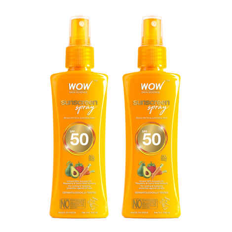 Buy WOW Skin Science UV Broad-Spectrum Sunscreen Spray SPF 50 100 ml (Pack of 2) - Purplle