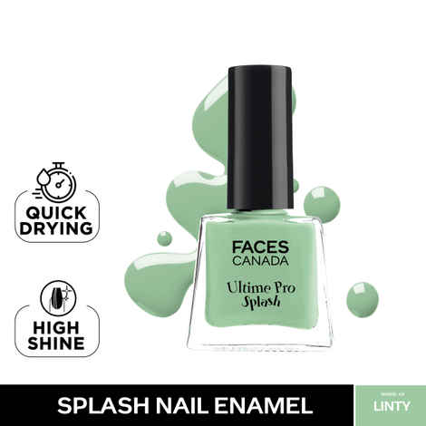 FACES CANADA Ultime Pro Splash Mini Nail Enamel - Linty 45 (5 ml) | Quick Drying | Glossy Finish | Long Lasting | No Chip Formula | High Shine Nail Polish For Women | No Harmful Chemicals