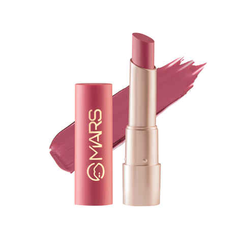 MARS Creamy Matte Long Lasting Lipstick for Women | Creamy Lipstick | Single Swipe Application | Smooth & Light Weight (3.2 gm) (16-Berrylicious Ballet)