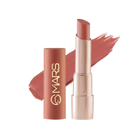 MARS Creamy Matte Long Lasting Lipstick for Women | Creamy Lipstick | Single Swipe Application | Smooth & Light Weight (3.2 gm) (13-Love Lavani)