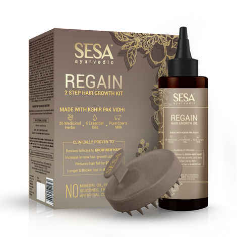 Buy SESA Ayurvedic Regain 2 Step Hair Growth Kit I Reduces Hairfall I Hair grwoth Oil I Boosts Hair Growth I 100% Natural I Ayurvedic certified - Combo of 2 - Purplle