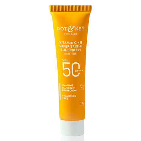 Buy Dot & Key Vitamin C + E Super Bright Sunscreen SPF 50 PA+++ 10 gm - Purplle