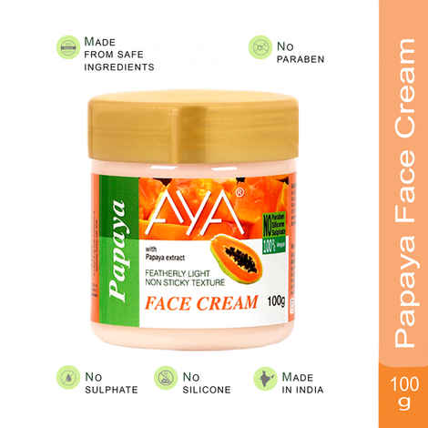 Buy AYA Papaya Face Cream, 100 gm | No Paraben, No Silicone, No Sulphate - Purplle