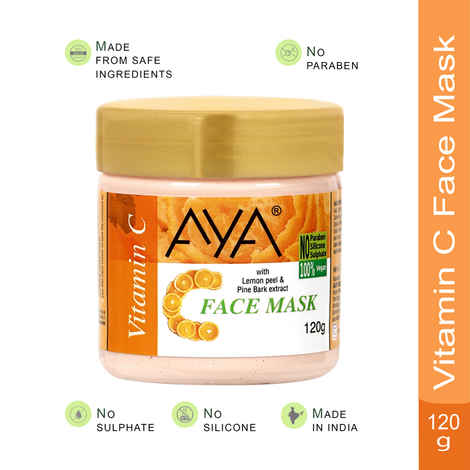 Buy AYA Vitamin C Face Mask, 120 gm | No Paraben, No Silicone, No Sulphate - Purplle