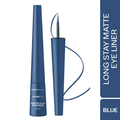 Buy FACES CANADA Ultime Pro Matte Play Eyeliner - Sapphire (Blue) 2.5 ml | Quick Dry | Matte Finish | 24 Hr Long Lasting Formula | Precise Felt Tip | Highly Pigmented | Waterproof Smudgeproof & Sweatproof - Purplle