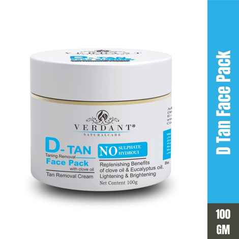 Verdant Natural Care Tan Removal & De Tan Face Pack (100 ml)