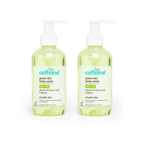 mCaffeine Green tea body wash with AHA -10% Pack of 2