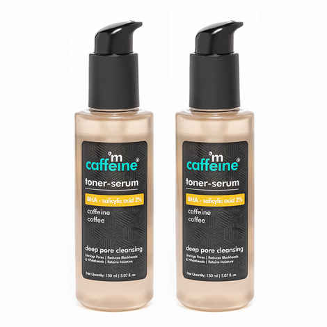 mCaffeine Toner Serum- BHA Salicylic Acid-2% & Coffee - Pack of 2