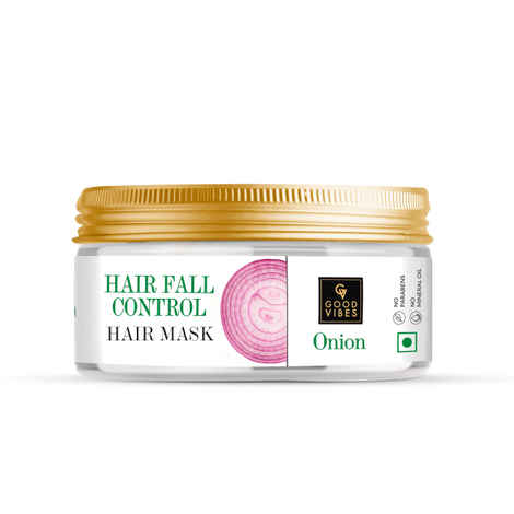 Buy Good Vibes Onion Hair Fall Control Hair Mask | Strengthening, Hair Growth | No Parabens, No Sulphates, No Animal Testing (200 gm) - Purplle